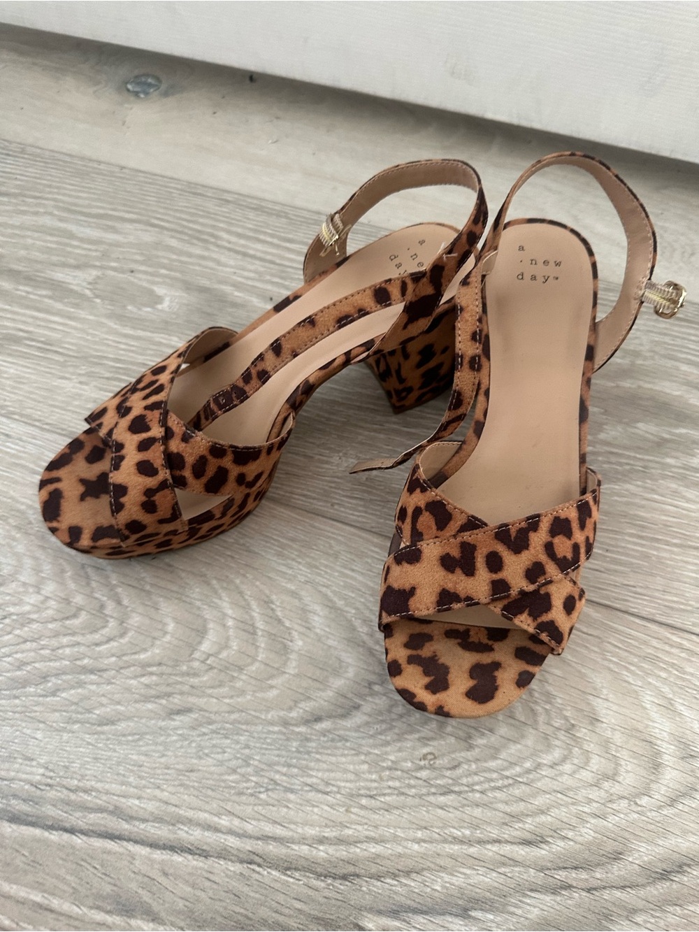 Target Leopard Print Slingback Block Heels - Brown